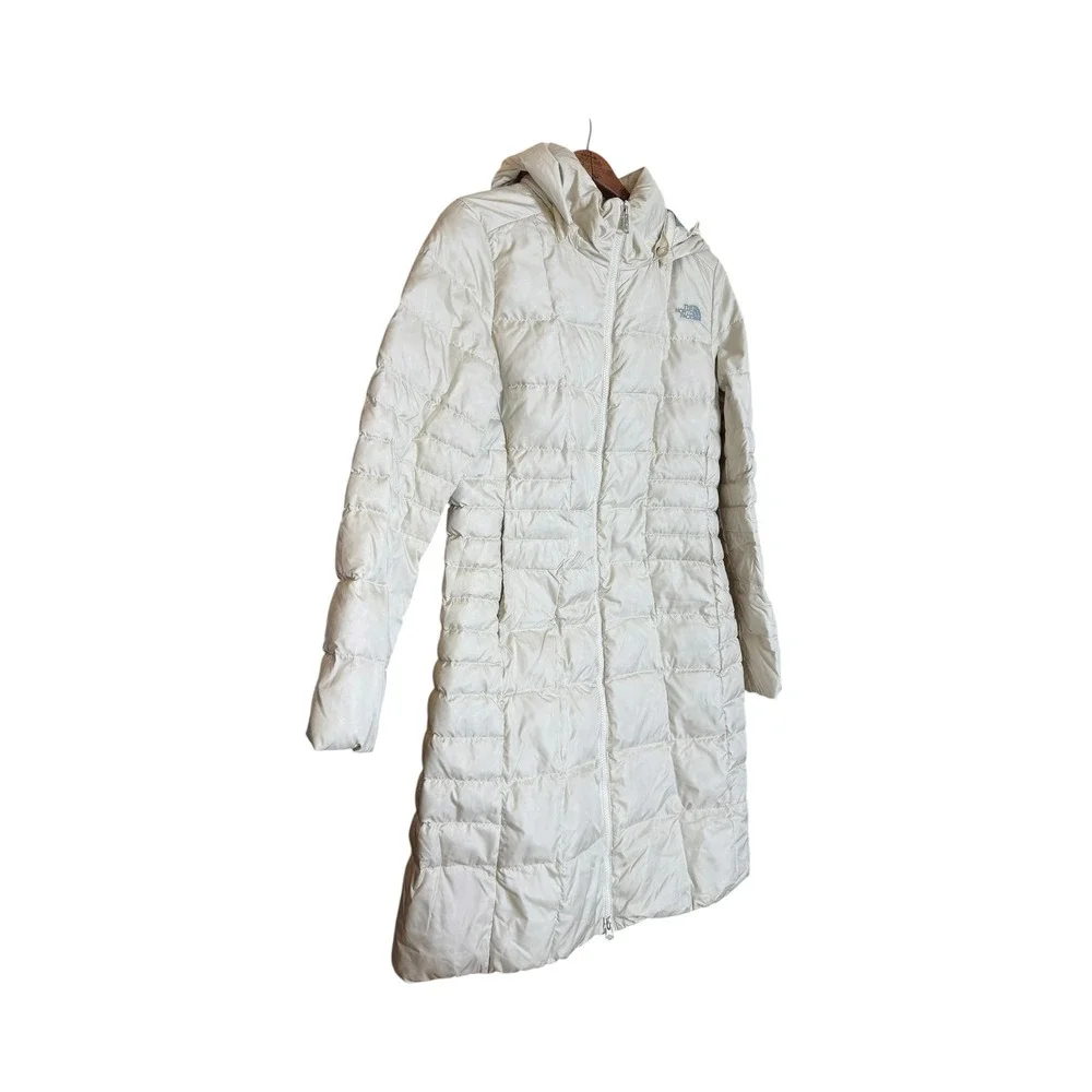 The North Face Womens Metropolis 550 Down Parka Jacket Cream Off-White Size M